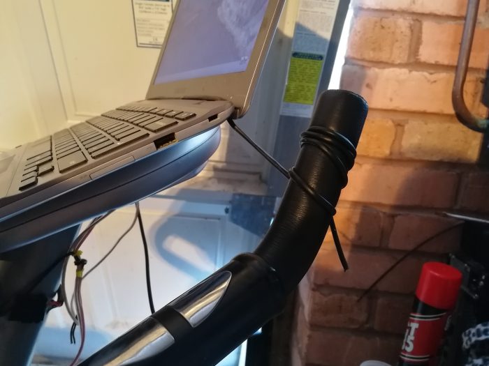Feature   My makeshift office / exercise bike