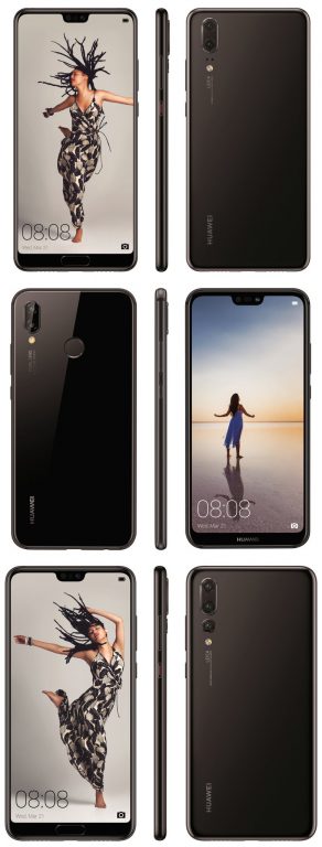 The Huawei P20, P20 Lite and P20 Pro. Pictured.