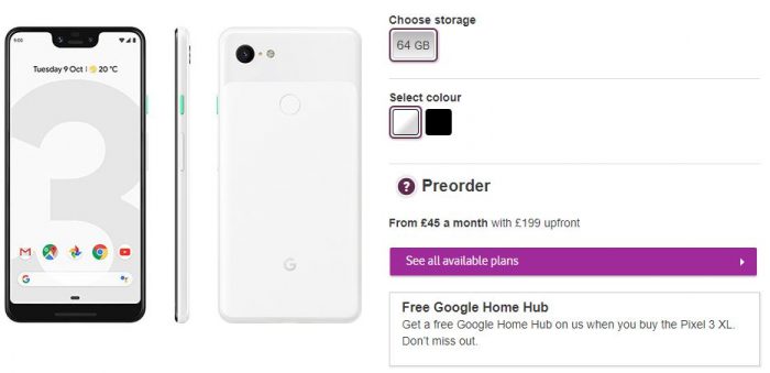Vodafone to carry the Pixel 3 and Pixel 3 XL