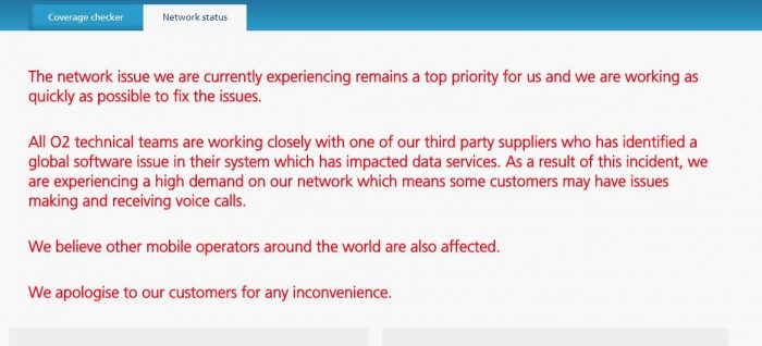 (LIVE) No O2 for you too? Network problems continue to rumble on.