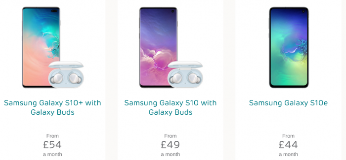 Samsung Galaxy S10, S10+ and S10e available to pre order on EE.