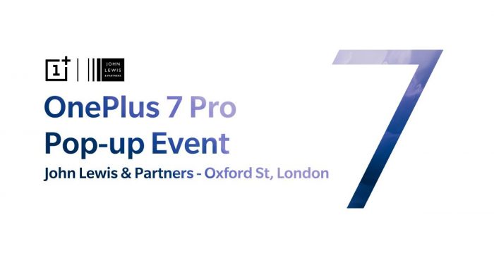 OnePlus 7 Pro launch. Be part of it at pop up events.