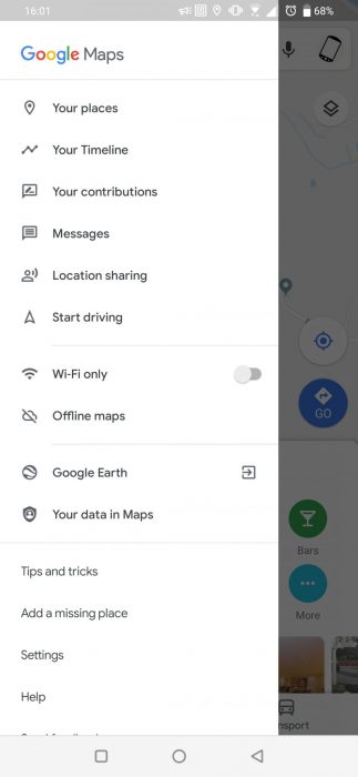 Google Maps   Now with a speedometer