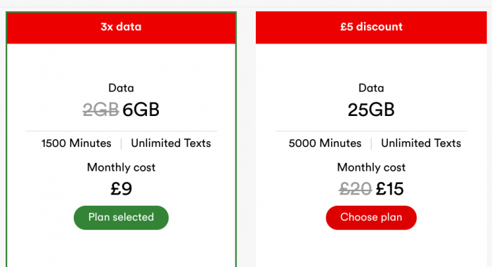 Virgin Mobile SIM only deals. £9 for 6GB and more